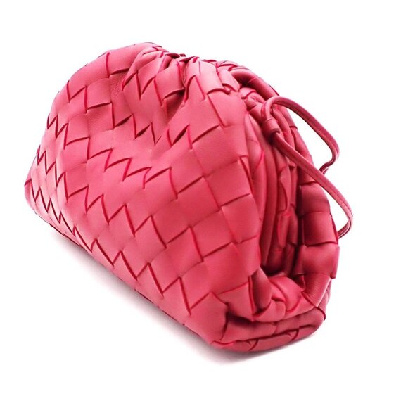 BOTTEGA VENETA Logo Intrecciato Mini Shoulder Bag Leather Pink Italy 93RF473 - Picture 12 of 14